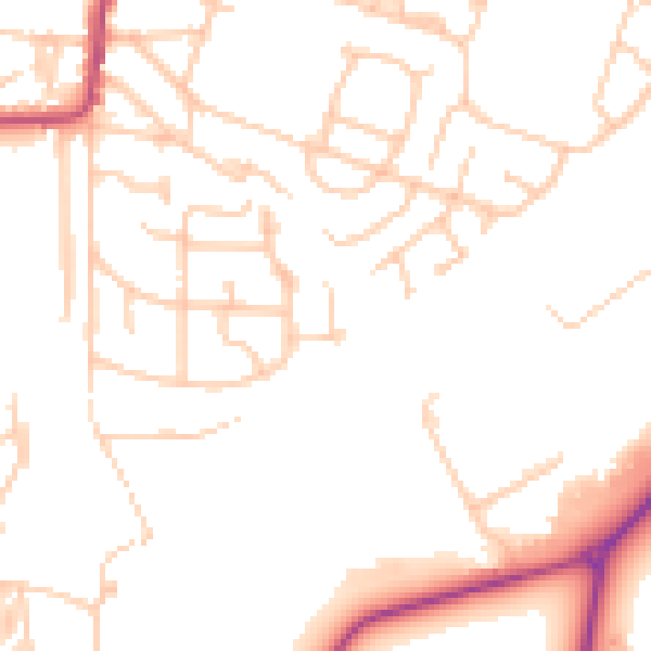 Daytime road noise heatmap for NE12 9LN