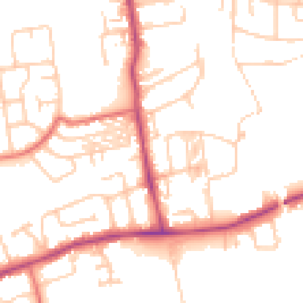 Daytime road noise heatmap for NE12 9PB