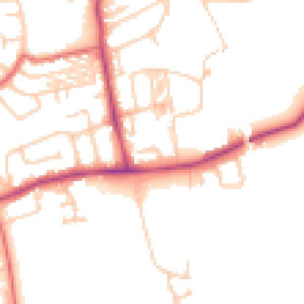 Daytime road noise heatmap for NE12 9PG