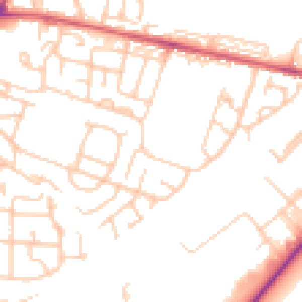 Daytime road noise heatmap for NE12 9QU