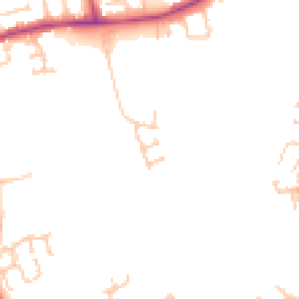 Daytime road noise heatmap for NE12 9TR