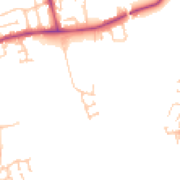 Daytime road noise heatmap for NE12 9TZ