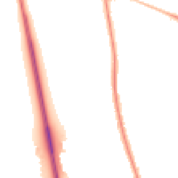 Night-time road noise heatmap for NE13 6AJ
