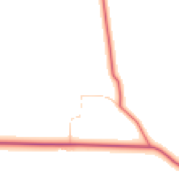 Daytime road noise heatmap for NE13 6BY