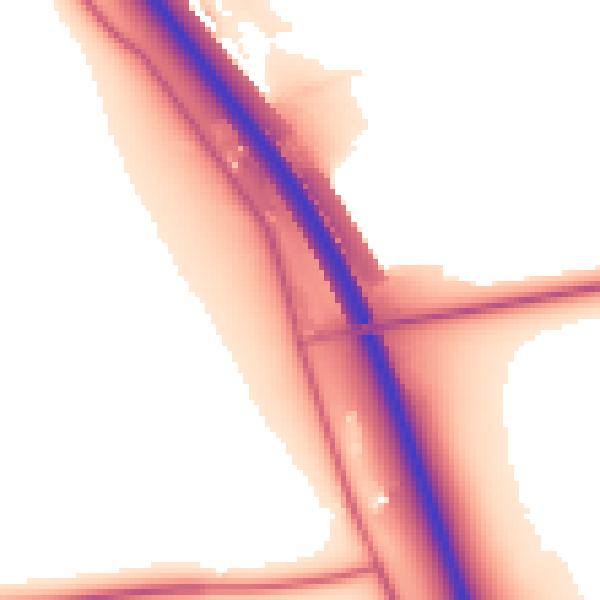 Daytime road noise heatmap for NE13 6DG