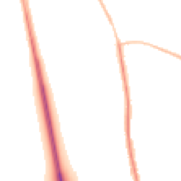 Night-time road noise heatmap for NE13 6DY