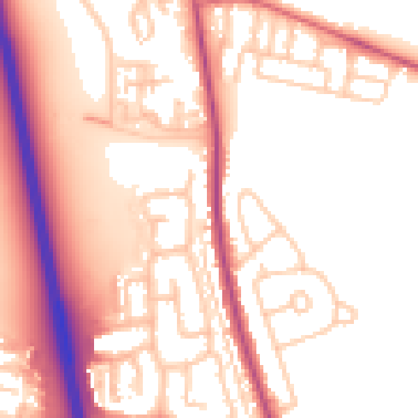 Daytime road noise heatmap for NE13 6EF
