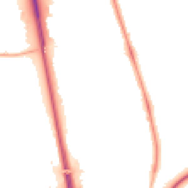 Night-time road noise heatmap for NE13 6JW