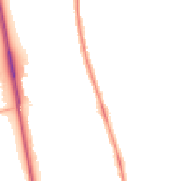 Night-time road noise heatmap for NE13 6LR