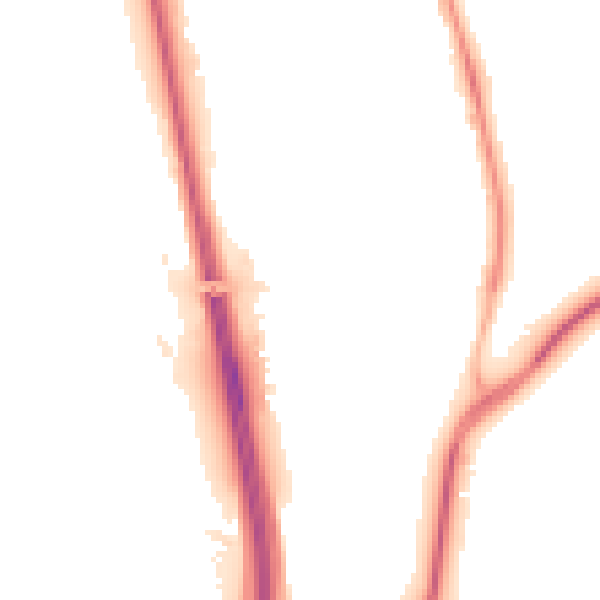 Night-time road noise heatmap for NE13 6PA