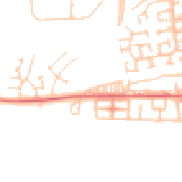 Daytime road noise heatmap for NE13 7AT