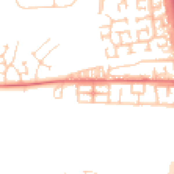Daytime road noise heatmap for NE13 7BX