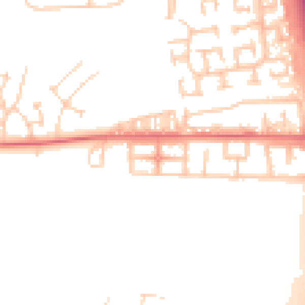 Daytime road noise heatmap for NE13 7BZ