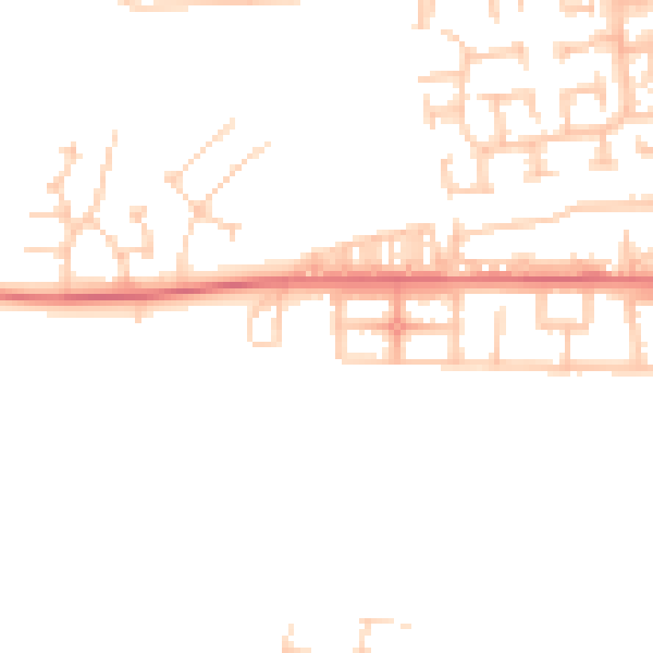 Daytime road noise heatmap for NE13 7DA