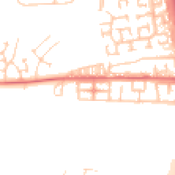 Daytime road noise heatmap for NE13 7DB