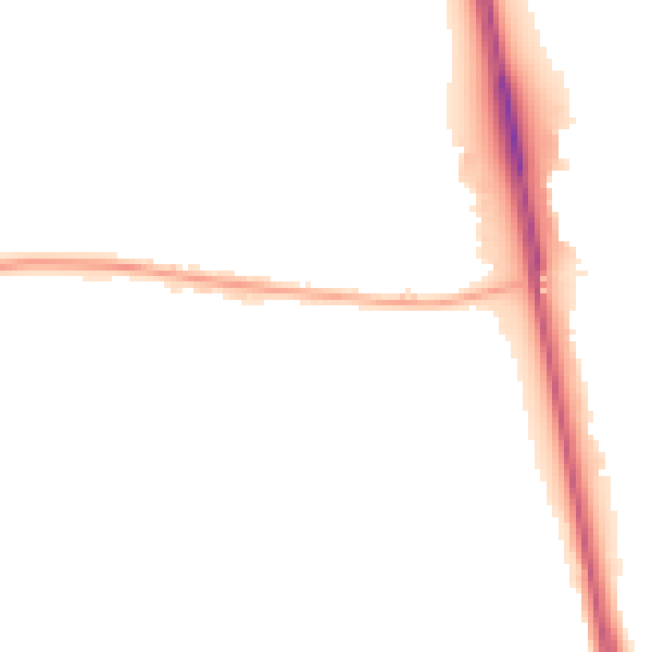 Night-time road noise heatmap for NE13 7DN