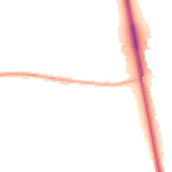 Night-time road noise heatmap for NE13 7DY