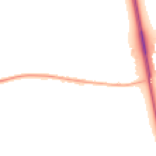 Night-time road noise heatmap for NE13 7DZ