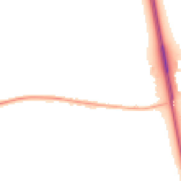 Night-time road noise heatmap for NE13 7EE