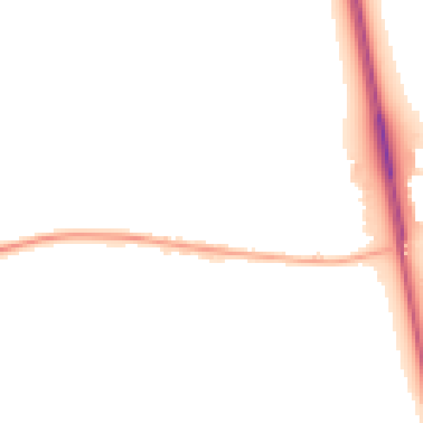 Night-time road noise heatmap for NE13 7EF