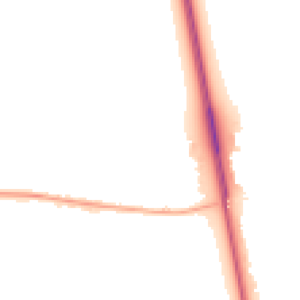 Night-time road noise heatmap for NE13 7EH