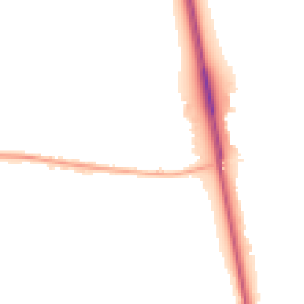 Night-time road noise heatmap for NE13 7EJ