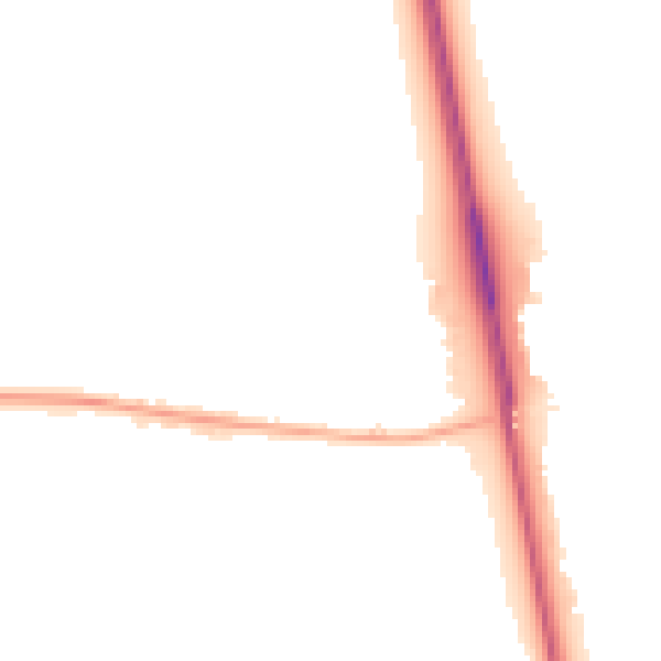 Night-time road noise heatmap for NE13 7EQ