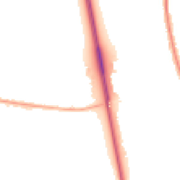 Night-time road noise heatmap for NE13 7FA