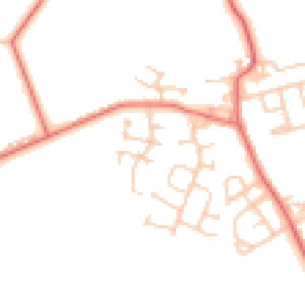 Daytime road noise heatmap for NE13 7FH