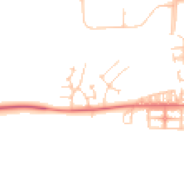 Daytime road noise heatmap for NE13 7FS