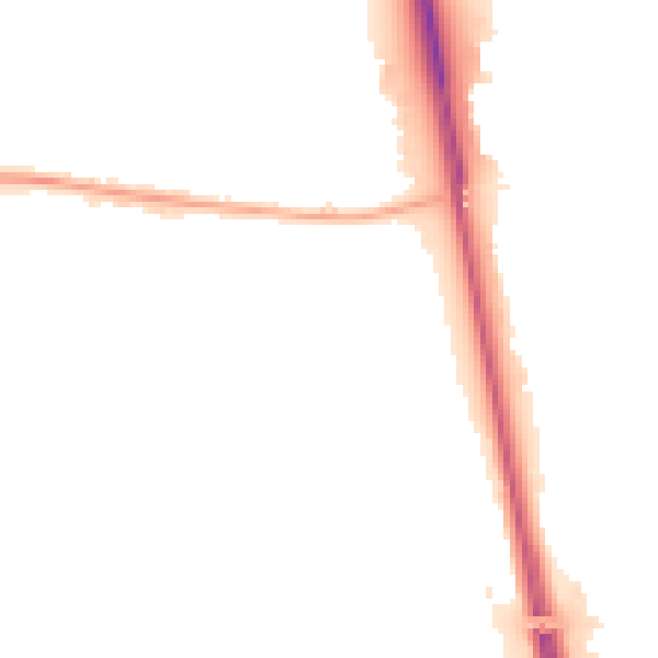 Night-time road noise heatmap for NE13 7HH