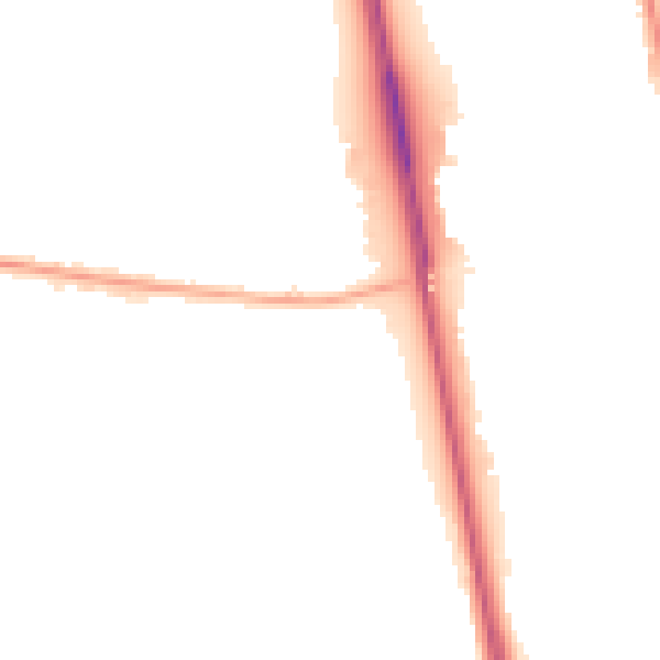 Night-time road noise heatmap for NE13 7HZ