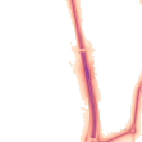 Night-time road noise heatmap for NE13 7NE