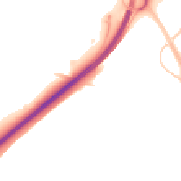 Night-time road noise heatmap for NE13 7NS