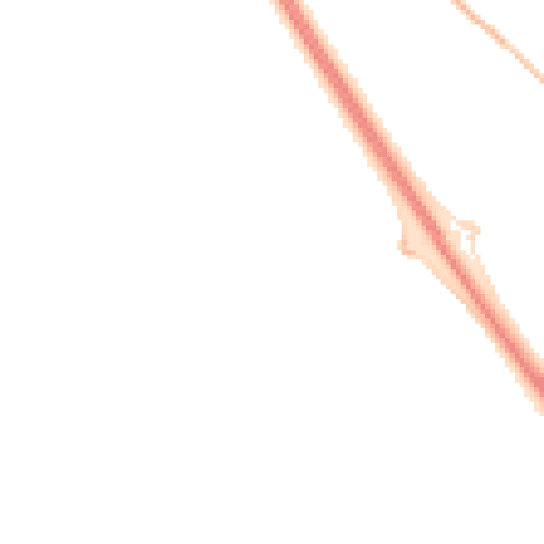 Night-time road noise heatmap for NE13 8DE