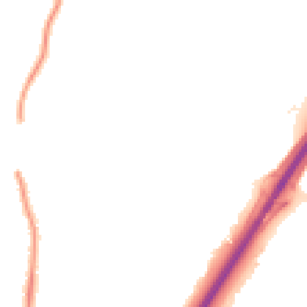 Night-time road noise heatmap for NE13 9AN
