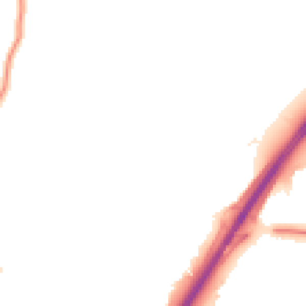 Night-time road noise heatmap for NE13 9AP
