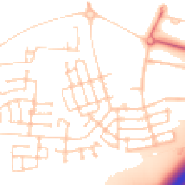 Daytime road noise heatmap for NE13 9BR