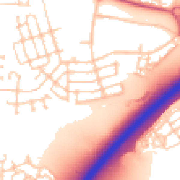 Daytime road noise heatmap for NE13 9DD