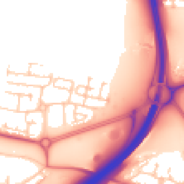 Daytime road noise heatmap for NE13 9DP