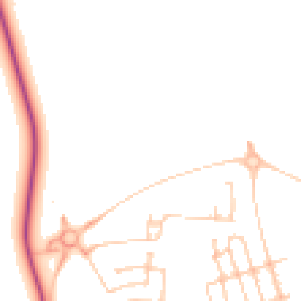 Daytime road noise heatmap for NE13 9FH