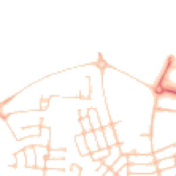 Daytime road noise heatmap for NE13 9NP