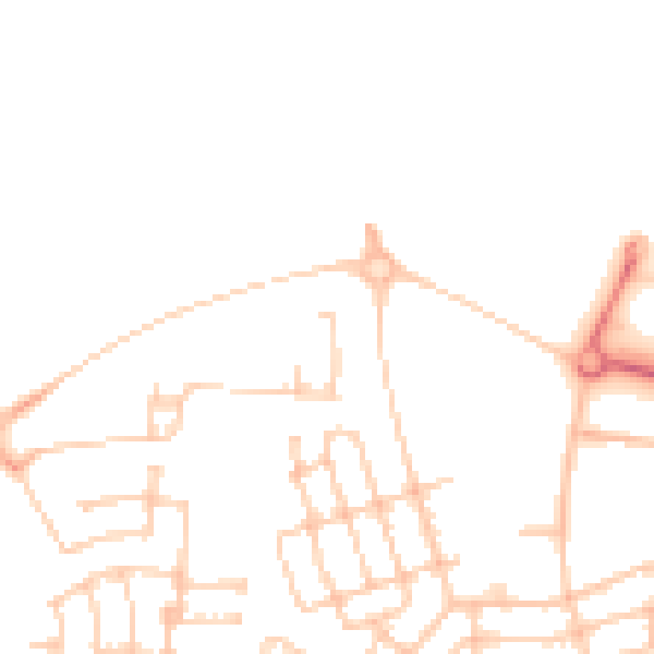 Daytime road noise heatmap for NE13 9NQ