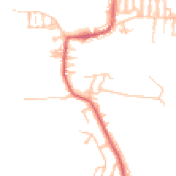 Daytime road noise heatmap for NE17 7EF