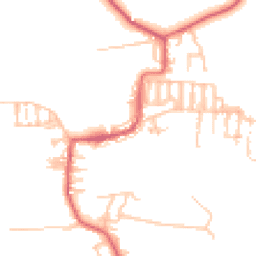 Daytime road noise heatmap for NE17 7HY