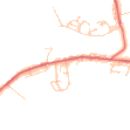 Daytime road noise heatmap for NE17 7PB