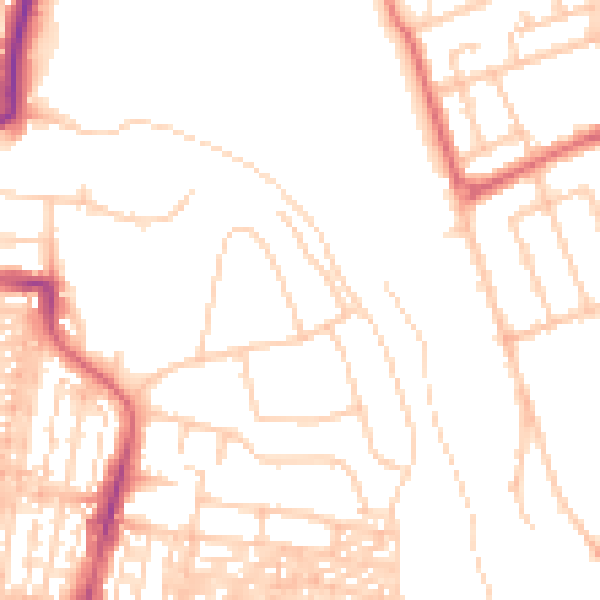 Daytime road noise heatmap for NE2 2HR