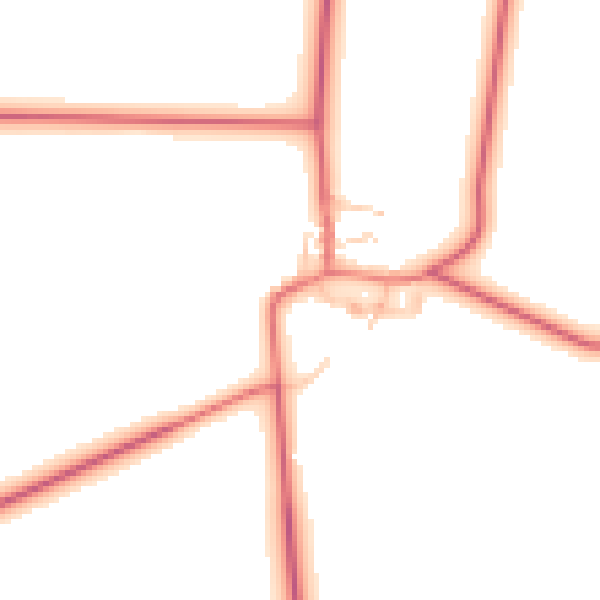 Daytime road noise heatmap for NE20 0RJ