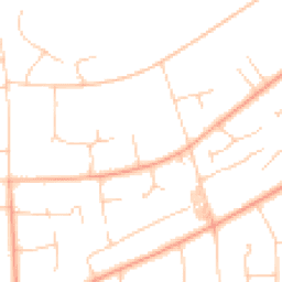 Daytime road noise heatmap for NE20 9AG