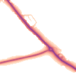 Daytime road noise heatmap for NE20 9BP